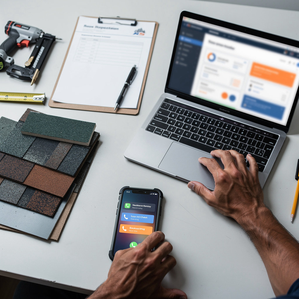 WebZum AI website builder for roofing contractors - research-driven lead generation in 5 minutes